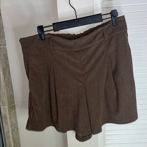 H&M Brown Corduroy Mini Skort